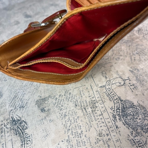 Dooney & Bourke  Leather and Canvas Trifold Wallet Gold Tone Hardware - Picture 9 of 13